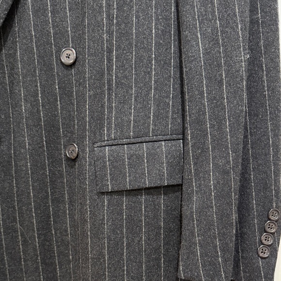 Polo Ralph LaurenCharcoal Pinstripe Double-Breasted jacket wool and cashmere - Picture 4 of 12